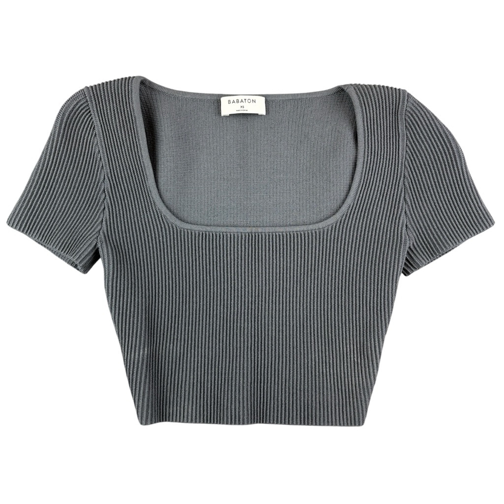Babaton Ribbed Square Neck Top XS - Picture 2 of 10
